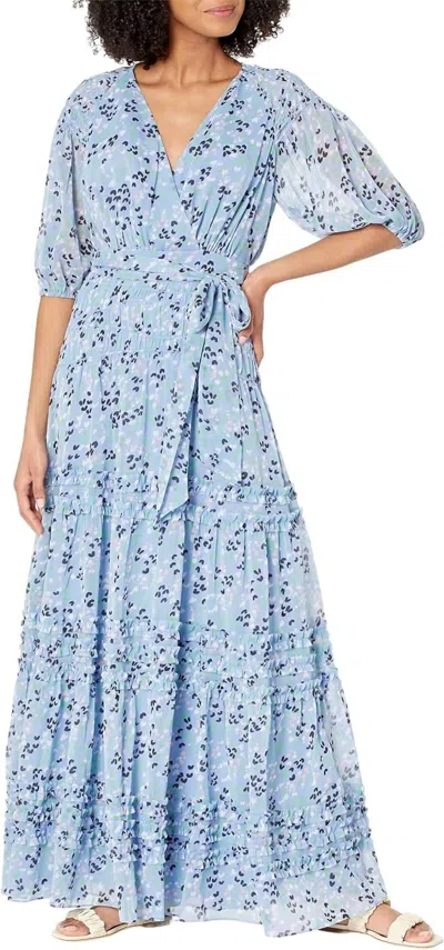 Ted Baker Blakeli Maxi Dress In Light Blue Heart Print In Blue