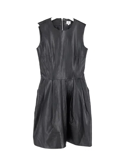 Shop Iris & Ink Mini Dress In Black Leather