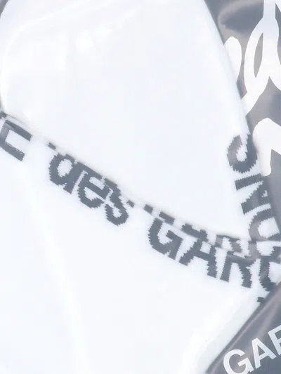 Shop Comme Des Garçons Logo Socks In White