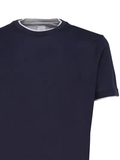 Shop Eleventy Crew Neck T-shirt In Blue