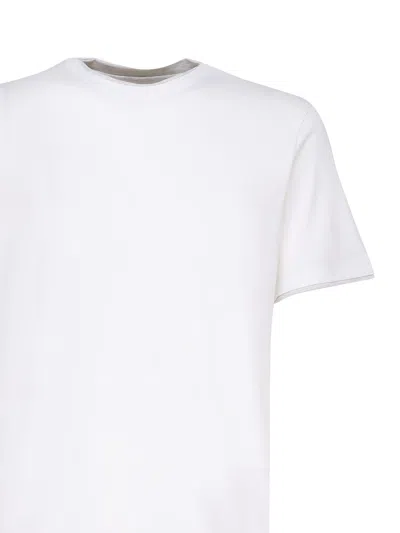 Shop Eleventy Crew Neck T-shirt In Bianco