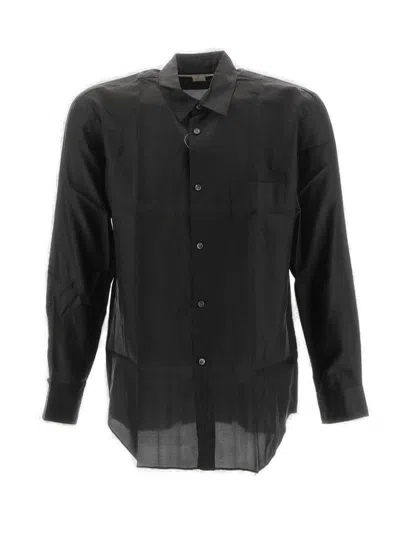 Shop Comme Des Garçons Shirt Chest-pocketed Buttoned Shirt In Black