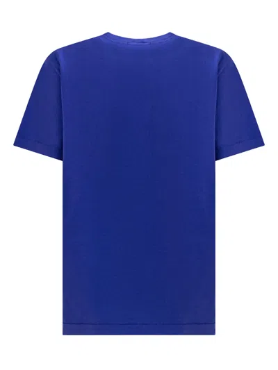 Shop Stone Island Junior Logo T-shirt In Bright Blue