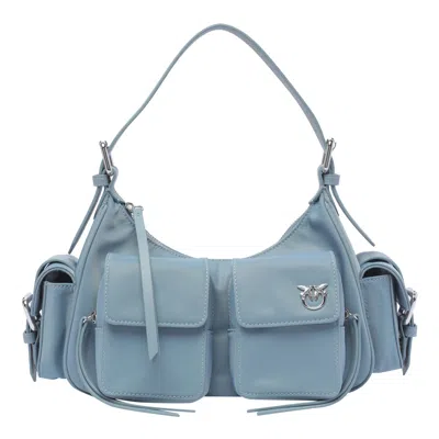 Shop Pinko Cargo Shoulder Bag In Blue