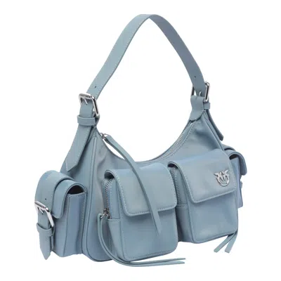 Shop Pinko Cargo Shoulder Bag In Blue