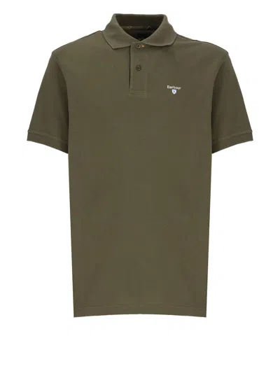 Shop Barbour Logoed Polo Shirt In Green