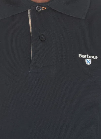 Shop Barbour Logoed Polo Shirt In Blue