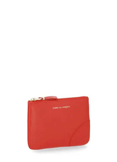 Shop Comme Des Garçons Wallet With Logo In Red