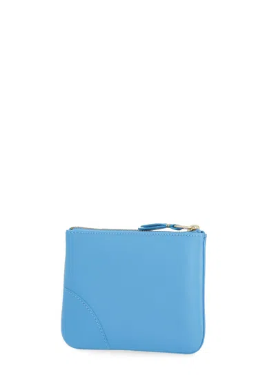 Shop Comme Des Garçons Wallet With Logo In Light Blue