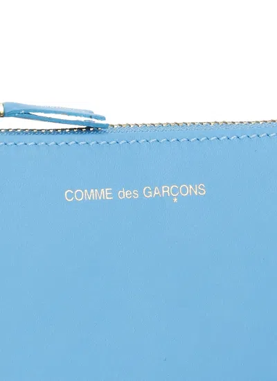 Shop Comme Des Garçons Wallet With Logo In Light Blue