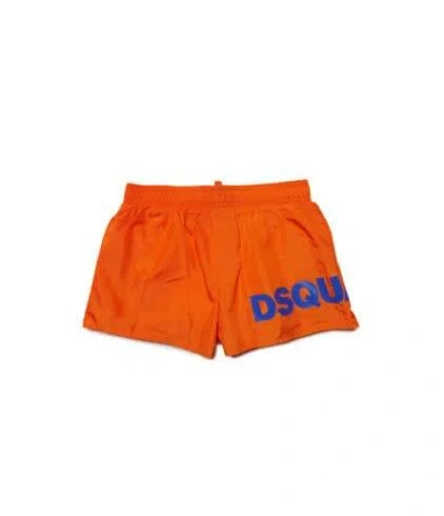 Shop Dsquared2 Costume Con Stampa In Orange
