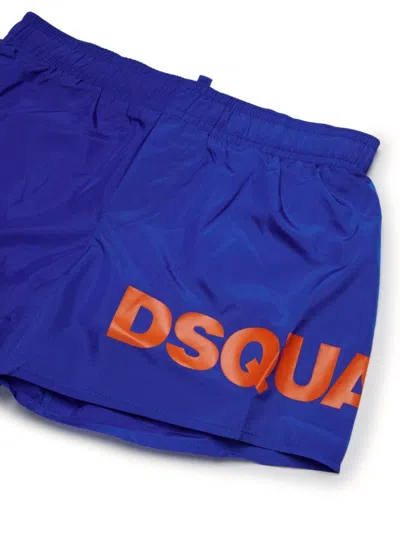 Shop Dsquared2 Costume Con Stampa In Blue