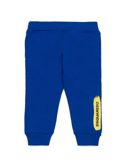 Shop Dsquared2 Pantaloni Con Logo In Blue