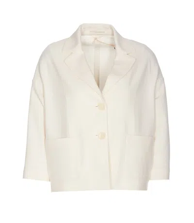 Shop Circolo 1901 Cropped Caban Jacket In White