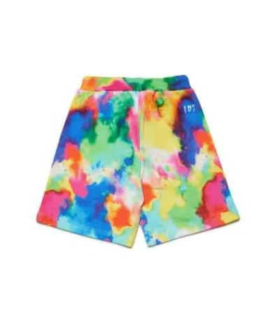 Shop Dsquared2 Shorts Sportivi Con Stampa In Multicolor