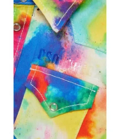 Shop Dsquared2 Camicia Con Stampa Astratta In Multicolor
