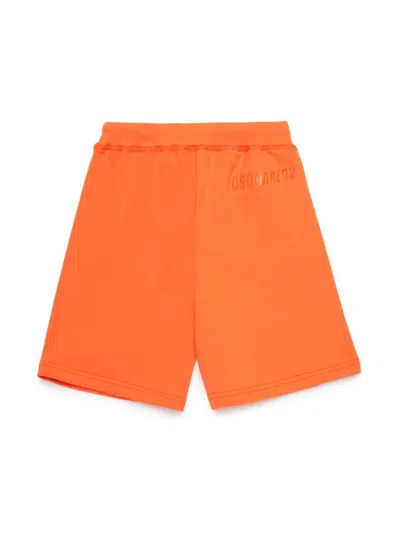 Shop Dsquared2 Shorts Con Applicazione In Orange