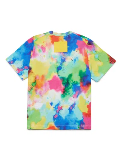 Shop Dsquared2 T-shirt Con Fantasia Tie Dye In Multicolor