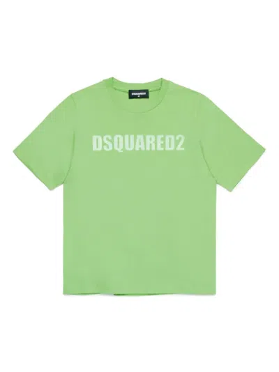 Shop Dsquared2 T-shirt Con Stampa In Green
