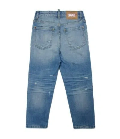 Shop Dsquared2 Jeans Dritti Con Effetto Vissuto In Blue