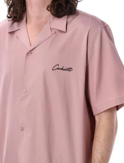 Shop Carhartt S/s Delray Shirt In Glassy Pink