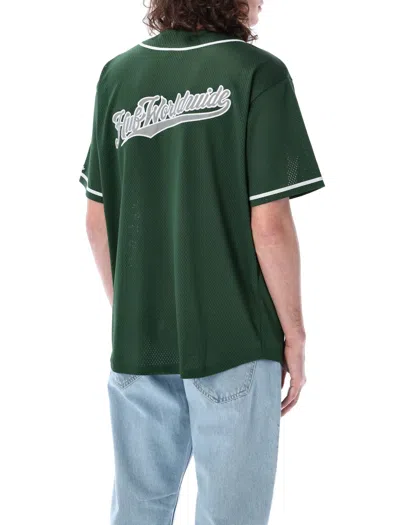 Shop Huf Baseball Mesh Shirt In Pine