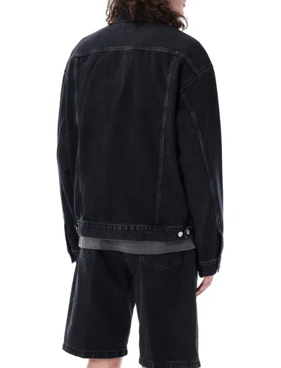 Shop Carhartt Helston Jacket In Black Stone Wash