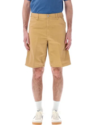 Shop Carhartt Single Knee Short In Bourbon Garment Dyed