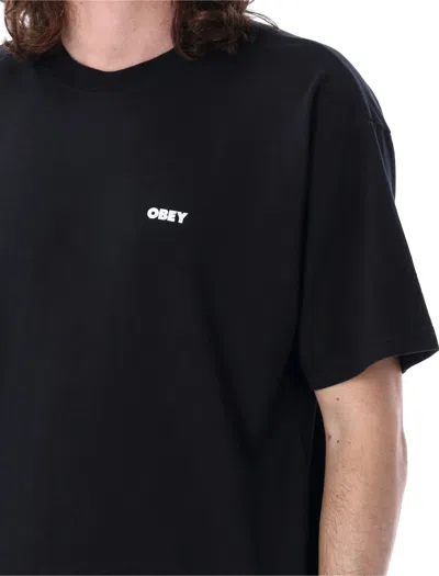 Shop Obey Cotton Bold Icon Heavyweight T-shirt In Black