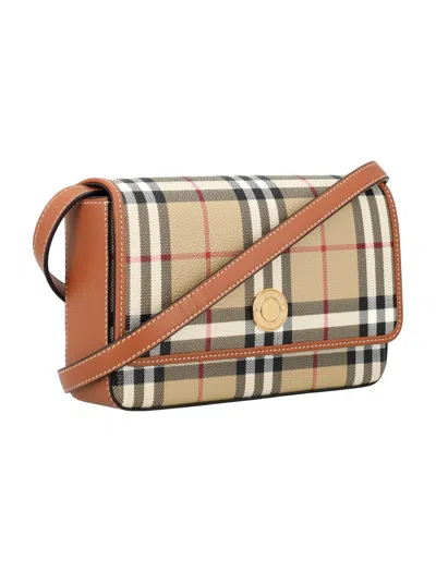 Shop Burberry Hampshire Bag In Archive Beige