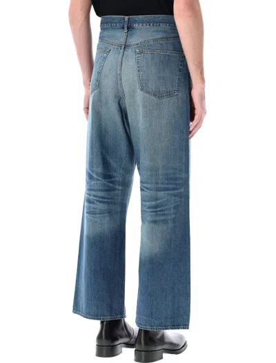 Shop Junya Watanabe High-waisted Jeans In Indigo