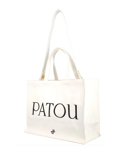 Shop Patou Logo Tote In White