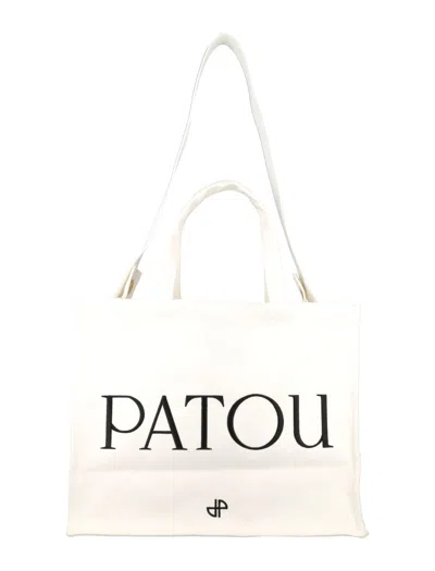 Shop Patou Logo Tote In White