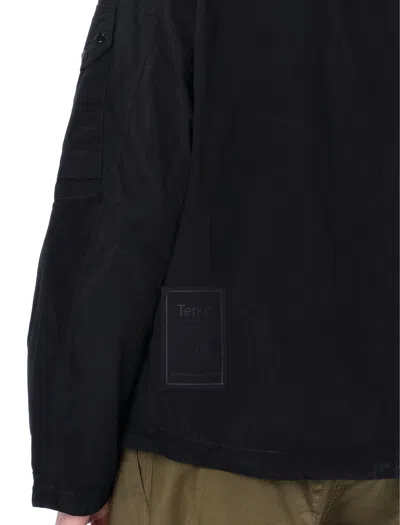Shop Ten C Mid Layer Rainjacket In Black