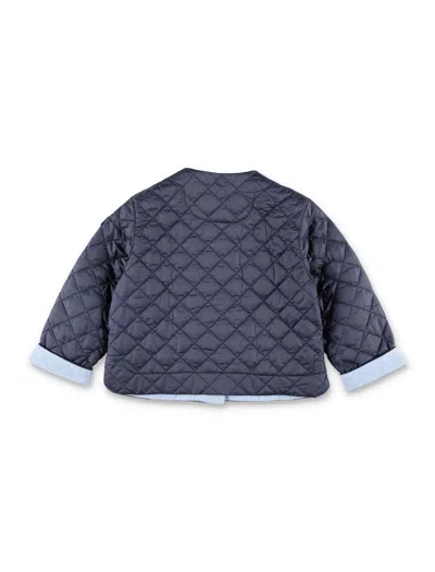 Shop Il Gufo Quilted Jacket In Blu