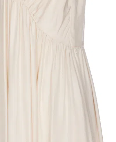 Shop Pinko Tecno Popeline Long Dress In White