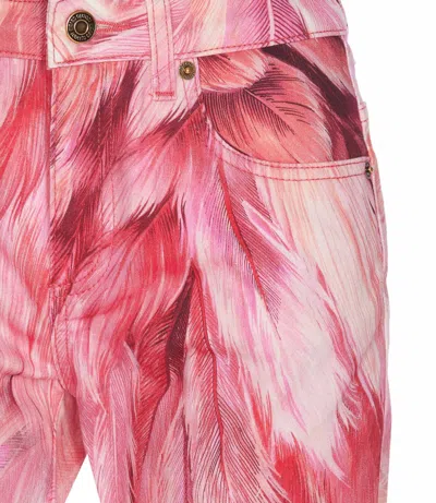 Shop Roberto Cavalli Printed Skinny Jeans In Pink
