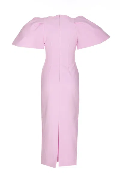 Shop Solace London Lora Midi Dress In Pink