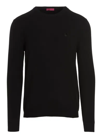 Shop Valentino Iconic Stud  Pink Pp Collection Sweater In Black