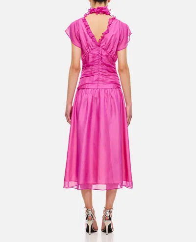 Shop Saks Potts Blaire Silk Dress In Pink