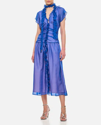 Shop Saks Potts Blaire Silk Dress In Blue