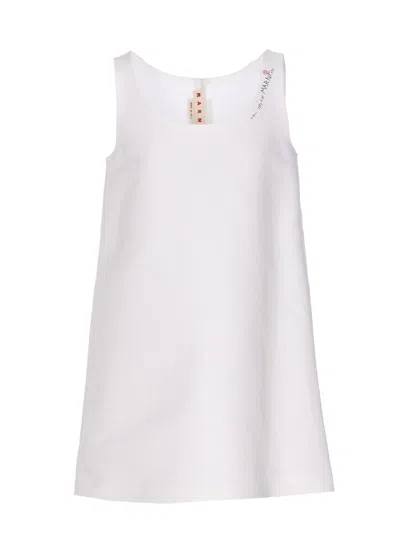 Shop Marni Flared Dress In White
