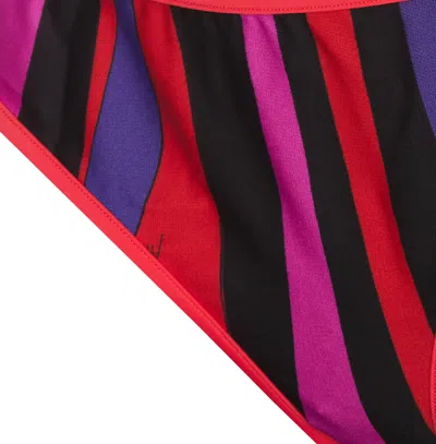 Shop Pucci Marmo Print Bikini Slip In Multicolour
