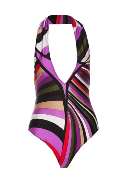 Shop Pucci Swimsuit In Multicolour