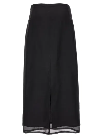 Shop Fabiana Filippi Maxi Skirt In Black