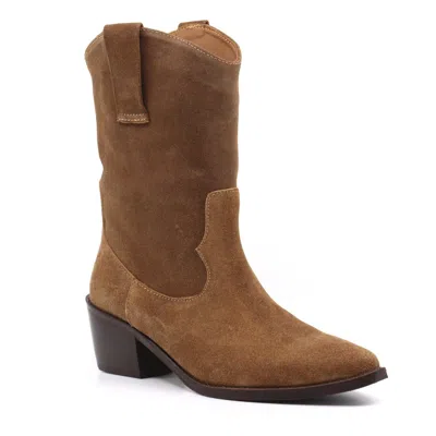 Shop Ateliers Women's Dolly Boots In Tan Suede In Brown