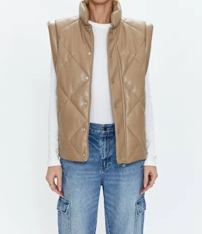 Shop Pistola Candice Puffer Vest In Chai In Brown