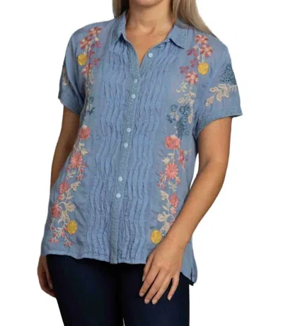 Shop Johnny Was Jetra Blouse In Blissful Blue