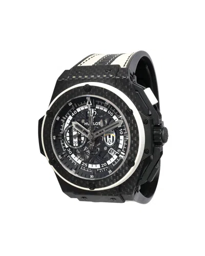 Shop Hublot King Power Juventus 716.qx.1121.vr. Juv13 Men's Watch In Carbon Fiber In Black