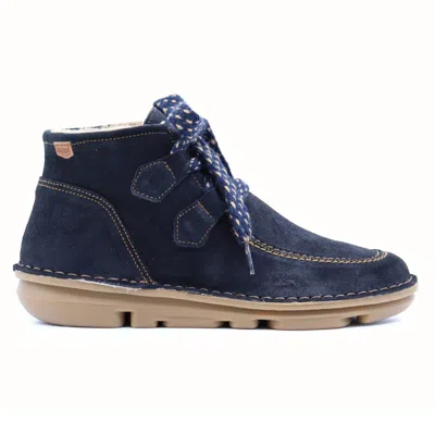 Shop Onfoot Silken Boot In Marino Suede In Blue